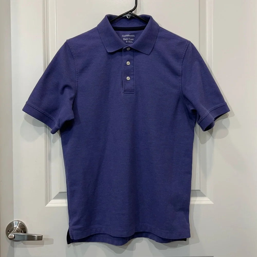 Croft & Barrow Easy Care Cotton/Poly Blend Classic Polo Shirt, Purple - Picture 4 of 8